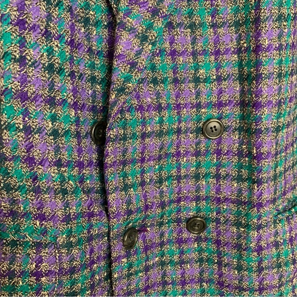 Vintage 80s Evan-Picone Houndstooth Wool Blazer size 14 GUC - Picture 4 of 6